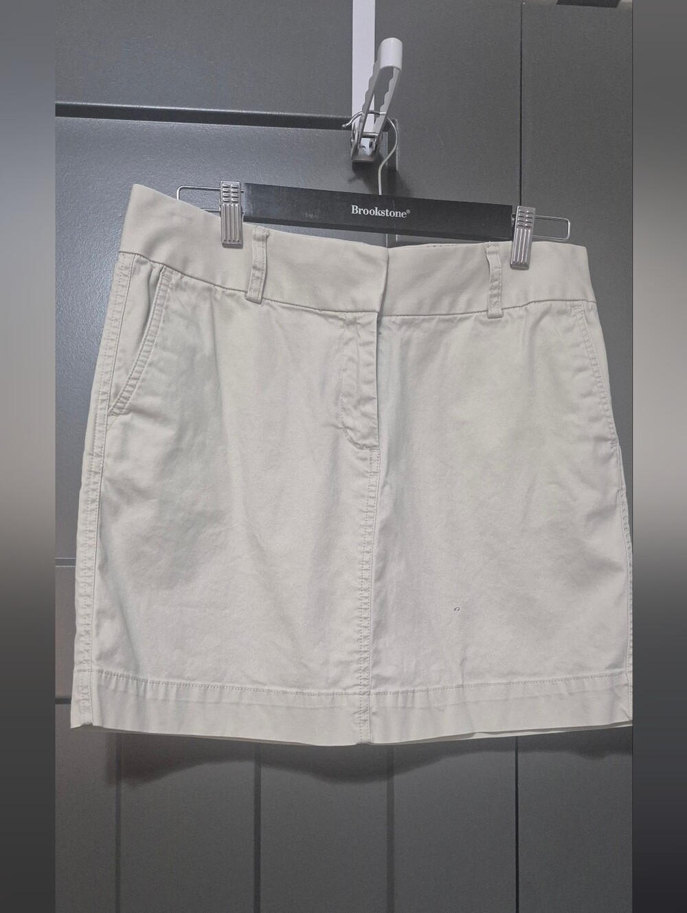 Vineyard Vines Light Tan Stretch Cotton Skirt Size 10 Preppy Classic - Picture 2 of 6